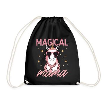Magique Maman Licorne Maman Amour Élégant - Sac de sport léger - noir - Devant