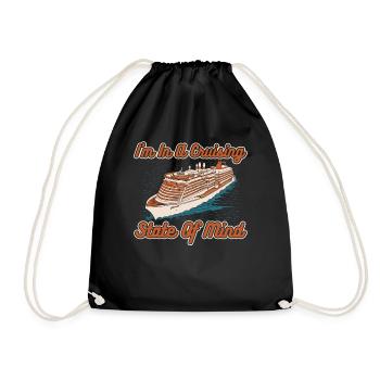 I'm In A Cruising State Of Mind Cruise Ship - Drawstring Bag - black - Front