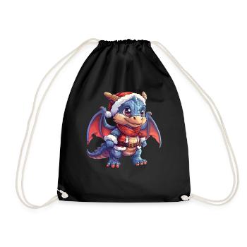 Dragon en tant que Père Noël Noël Dragon Enfant - Sac de sport léger - noir - Devant