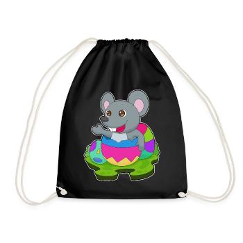 Mouse Easter Easter Eggs - Drawstring Bag - black - Front