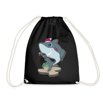 Requin Canne de Noël - Sac de sport léger - noir - Devant