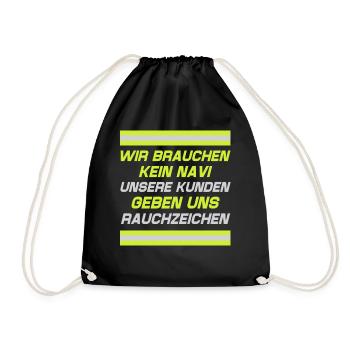 Firefighter Tshirt Firefighter Firefighter 112 - Drawstring Bag - black - Front