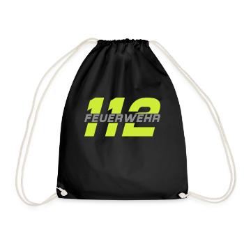 Tshirt pompier pompier pompier 112 - Sac de sport léger - noir - Devant