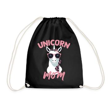 Licorne Maman Licornes Élégantes Femme Aimante - Sac de sport léger - noir - Devant