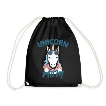 Licorne Maman Licornes Élégantes Amoureux - Sac de sport léger - noir - Devant