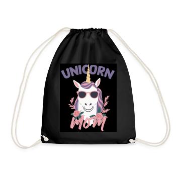 Licorne Maman Drôle Élégant Licorne Femme - Sac de sport léger - noir - Devant