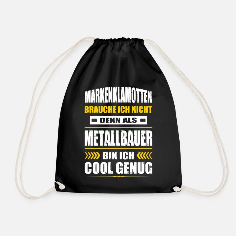 Markenklamotten Brauche Ich Nicht Metallbauer - Turnbeutel - Schwarz