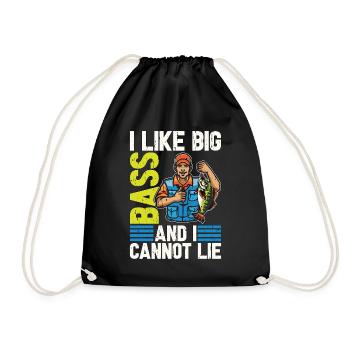 Pêche à l’achigan J’aime le gros achigan et je suis amateur de pêche - Sac de sport léger - noir - Devant