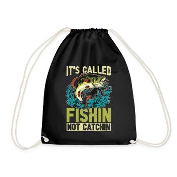Pêche à l’achigan C’est ce qu’on appelle le poisson dans l’achigan à grande bouche - Sac de sport léger - noir - Devant