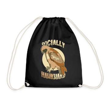 Falcon: Socially Awkward - Drawstring Bag - black - Front