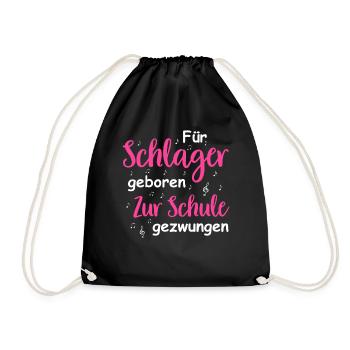 Schlager Tshirt Women's Schlager Party Costume Party - Drawstring Bag - black - Front