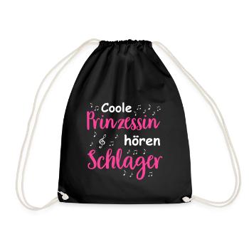 Schlager Tshirt Women's Schlager Party Costume Party - Drawstring Bag - black - Front
