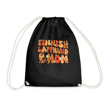 Finnish Lapphund Groovy Lapphund Mom - Turnbeutel - Schwarz - Vorne