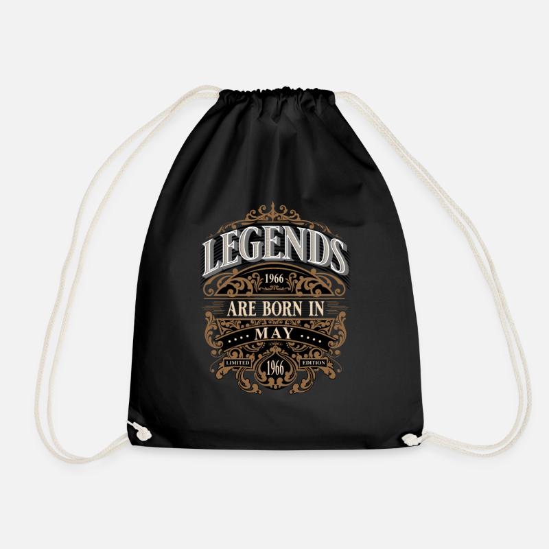 1966 mai Naissance Anniversaire Année de naissance - Sac de sport léger - noir