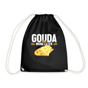 Gouda d’abord travail plus tard fromager Queso - Sac de sport léger - noir - Devant