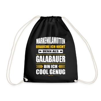 Markenklamotten Brauche Ich Nicht Galabauer - Turnbeutel - Schwarz - Vorne