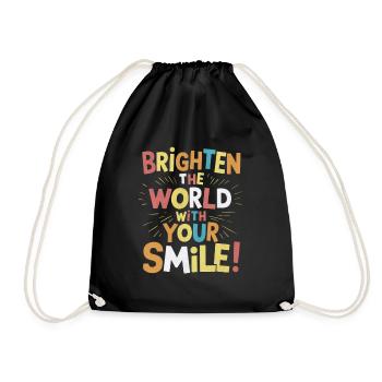 Illuminez le monde avec votre sourire - Sac de sport léger - noir - Devant