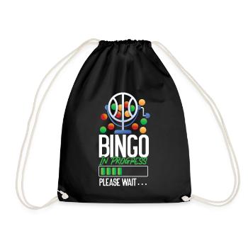 Bingo Player Bingo In Progress - Drawstring Bag - black - Front