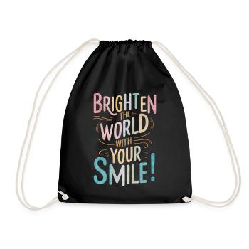 Illuminez le monde avec votre sourire - Sac de sport léger - noir - Devant