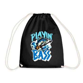Pêche à l’achigan Jouer à l’achigan Amateur de pêche à l’achigan Pêcheur - Sac de sport léger - noir - Devant