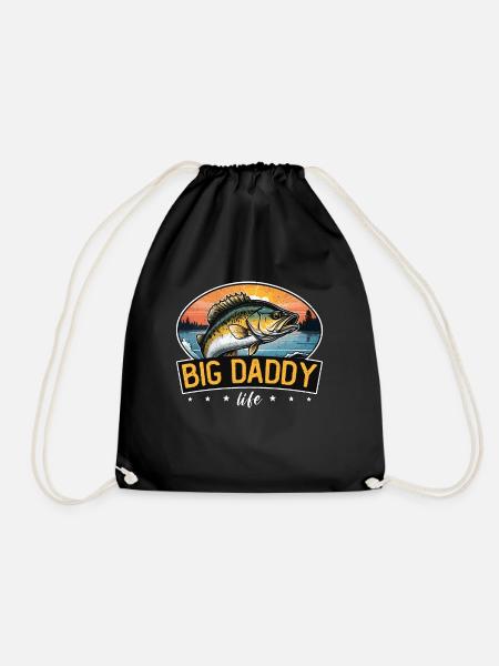 Bass Fishing Big Daddy Life Fly Fishing Fishermen - Turnbeutel - Schwarz