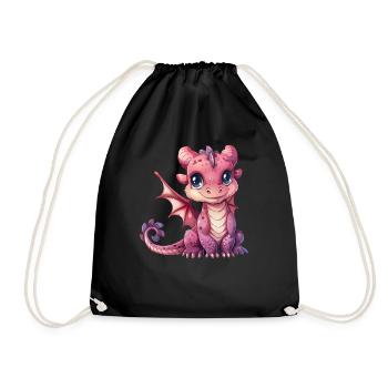 Dragon rose Saint-Valentin - Sac de sport léger - noir - Devant