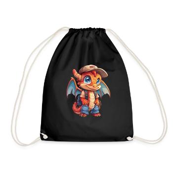 Drachenschule Kid Dragon Kids - Drawstring Bag - black - Front
