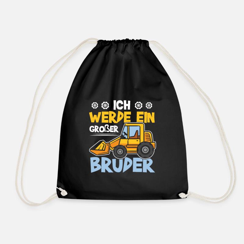 Announcing the next generation | I'm going to be a big brother in 2025 - Drawstring Bag - black
