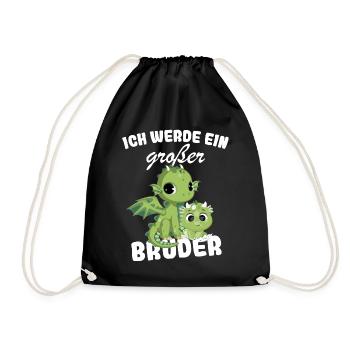 Annonce de la prochaine génération | Je vais être un grand frère en 2025 - Sac de sport léger - noir - Devant