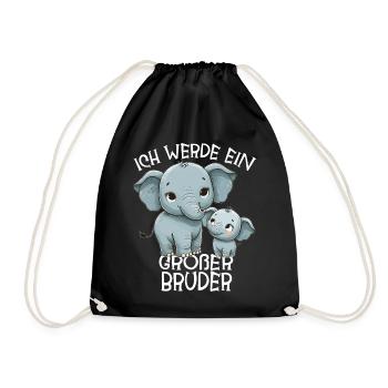 Annonce de la prochaine génération | Je vais être un grand frère en 2025 - Sac de sport léger - noir - Devant