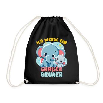 Annonce de la prochaine génération | Je vais être un grand frère en 2025 - Sac de sport léger - noir - Devant