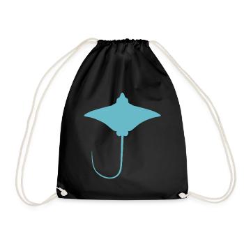 Rochen – Eleganter Schwimmer der Meere - Turnbeutel - Schwarz - Vorne