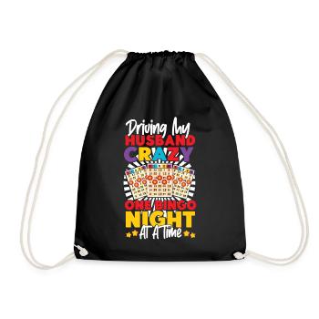Bingo Player Husband Wife Driving - Drawstring Bag - black - Front