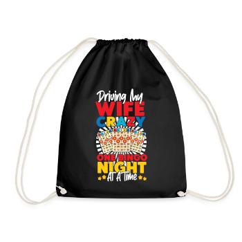 Bingo Player Husband Wife Driving - Drawstring Bag - black - Front