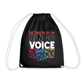 Joueur de bingo, ne m’oblige pas à utiliser mon - Sac de sport léger - noir - Devant