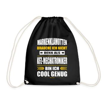 Markenklamotten Brauche Ich Nicht KFZ-Mechaniker - Turnbeutel - Schwarz - Vorne