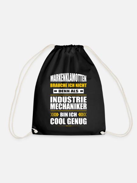 Industriemechaniker Spruch Industriemechatroniker - Turnbeutel - Schwarz