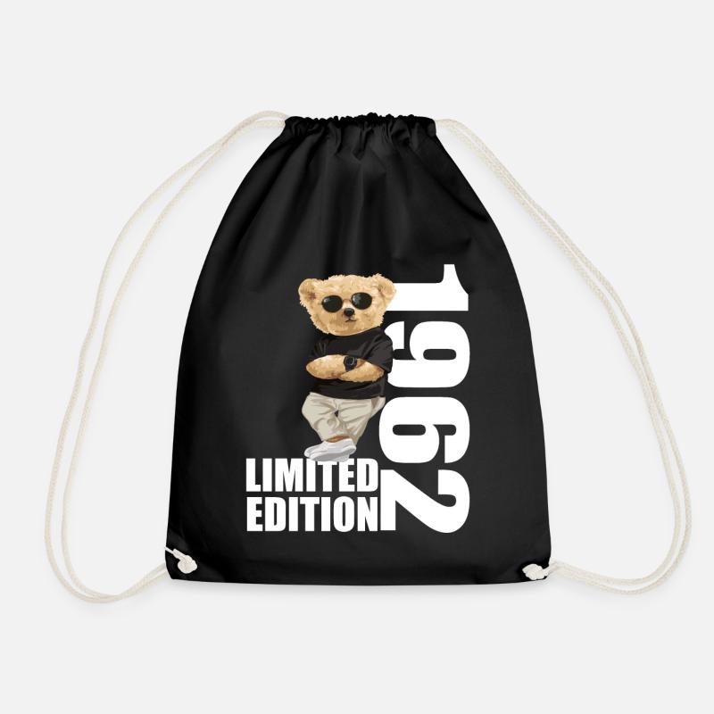 Limited Edition 1962 Bär Bären Geburtstag 1962 - Turnbeutel - Schwarz