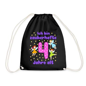 I'm Enchanting 4 Fairies Magic Fantasy Girl - Drawstring Bag - black - Front