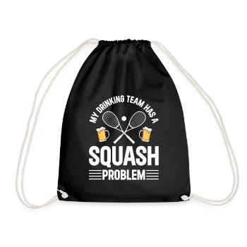 My drinking team has a Squash problem - Squash Fun - Turnbeutel - Schwarz - Vorne