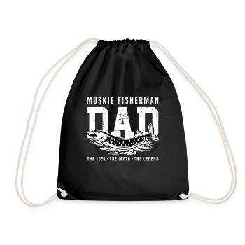 Muskie Fisherman Dad The Idol The Muskie Fishing - Drawstring Bag - black - Front