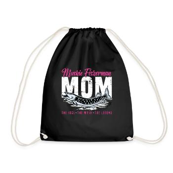 Muskie Fisherman Mom The Idol The Fishing Lover - Drawstring Bag - black - Front