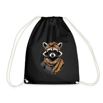 Maman raton laveur Raton laveur amant pour la fête des mères - Sac de sport léger - noir - Devant