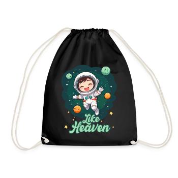 Like Heaven - Astronaut - Turnbeutel - Schwarz - Vorne