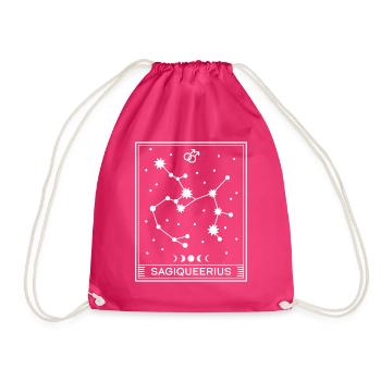 Sagiqueerius Male - Drawstring Bag - fuchsia - Front