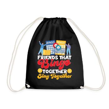 Bingo Player Friends Buddies - Turnbeutel - Schwarz - Vorne