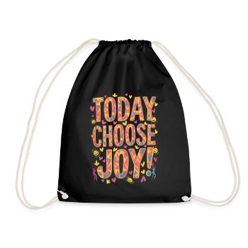 Aujourd’hui, je choisis la joie et le bonheur - Sac de sport léger - noir - Devant