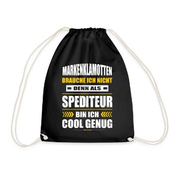 Markenklamotten Brauche Ich Nicht Spediteur - Turnbeutel - Schwarz - Vorne