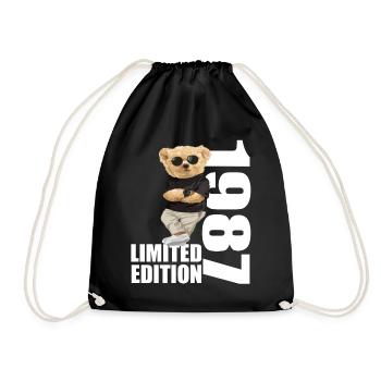 Édition limitée 1987 ours ours anniversaire 1987 - Sac de sport léger - noir - Devant