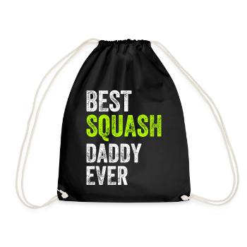 Best Squash Daddy Ever - Daddy Squash Player - Drawstring Bag - black - Front